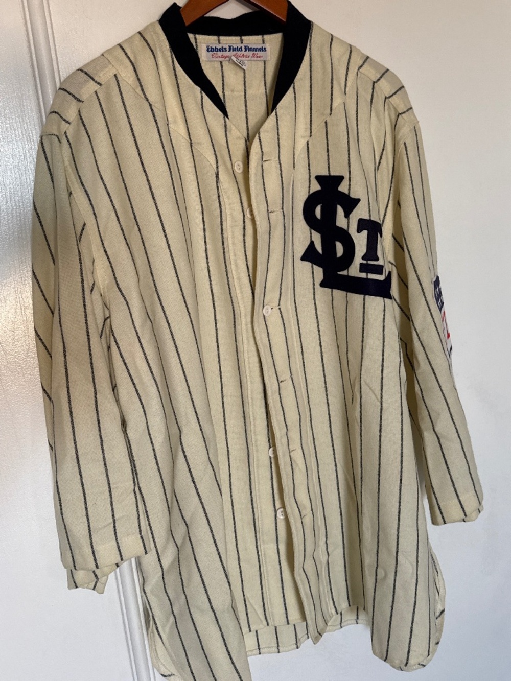 RARE Ebbets Field Flannels 1914 St. Louis Terriers Wool Baseball Jersey USA XL